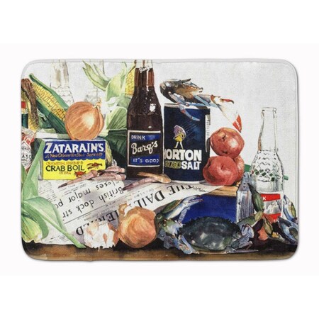 Carolines Treasures Barqs Crabs and Spices Machine Washable Memory Foam Mat 1002RUG